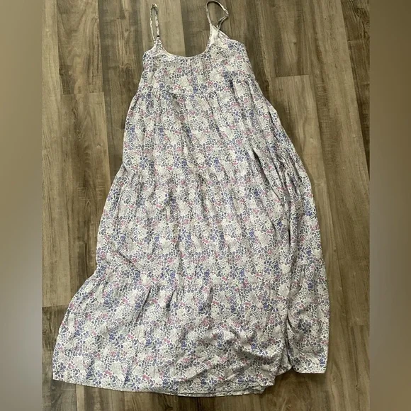 Storia Purple Floral Print Maxi Dress Size M - Picture 3 of 4